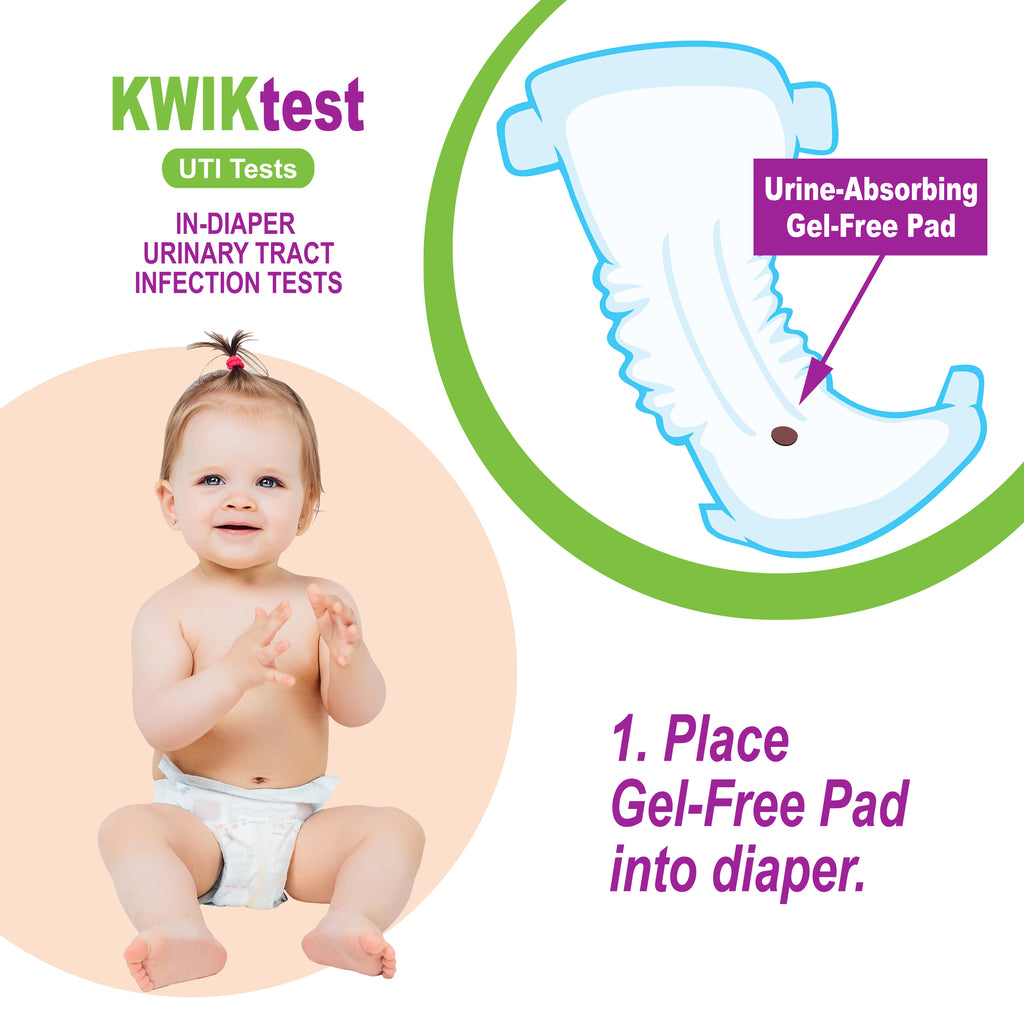 In-Diaper UTI Screening Tests (20) for Homecare or Long Term Care