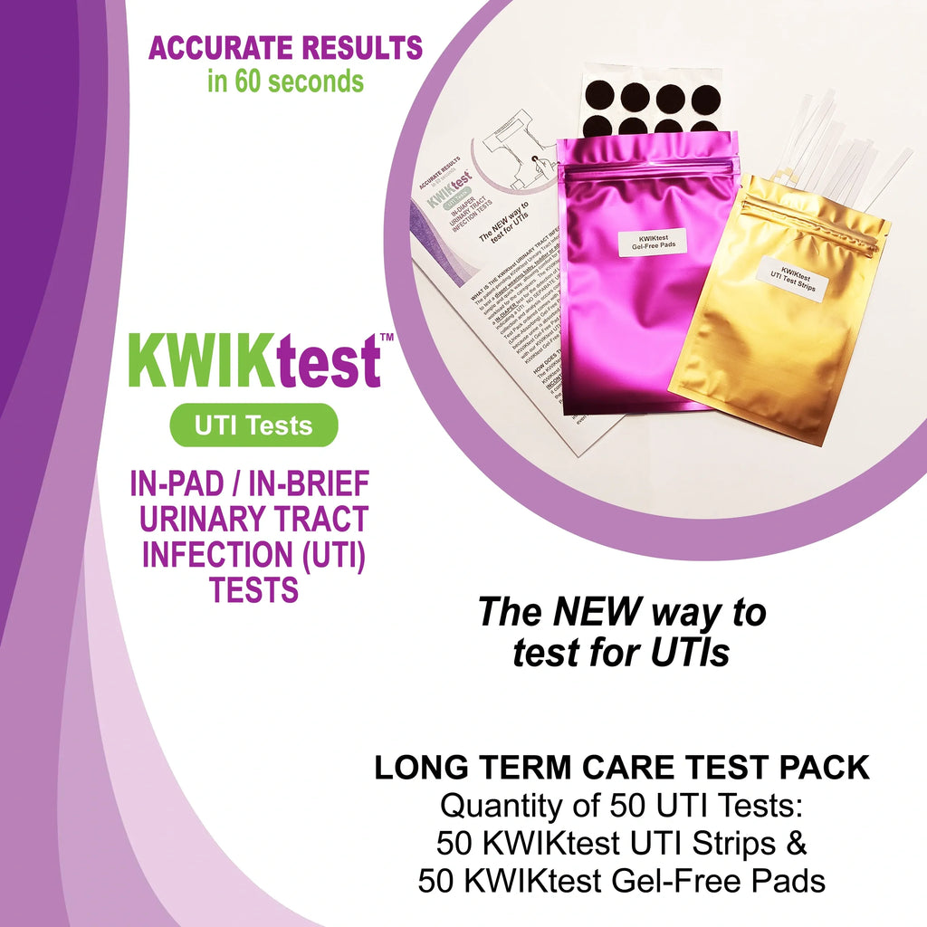 60-Second UTI In-Pad / In-Brief Screening Tests (50) for Long Term Care